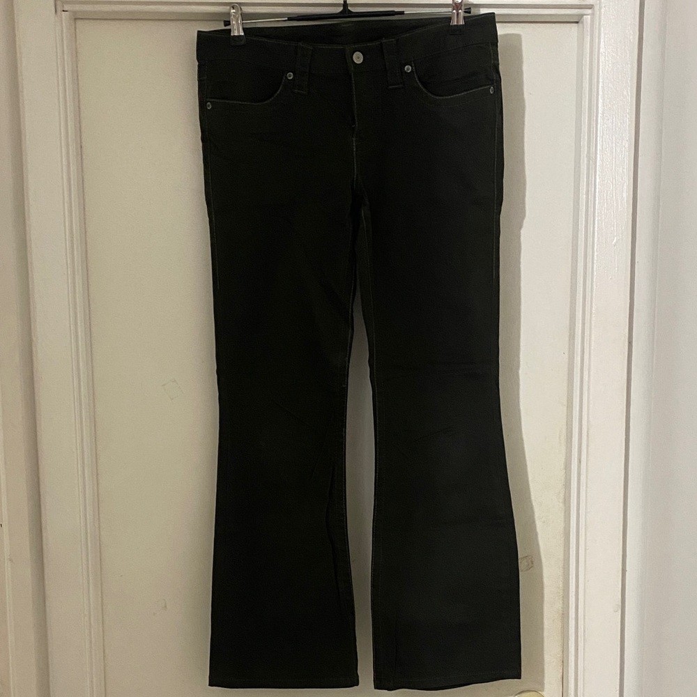 LONDONJEAN Dark Green Flare Jeans